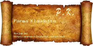 Parma Klaudetta névjegykártya